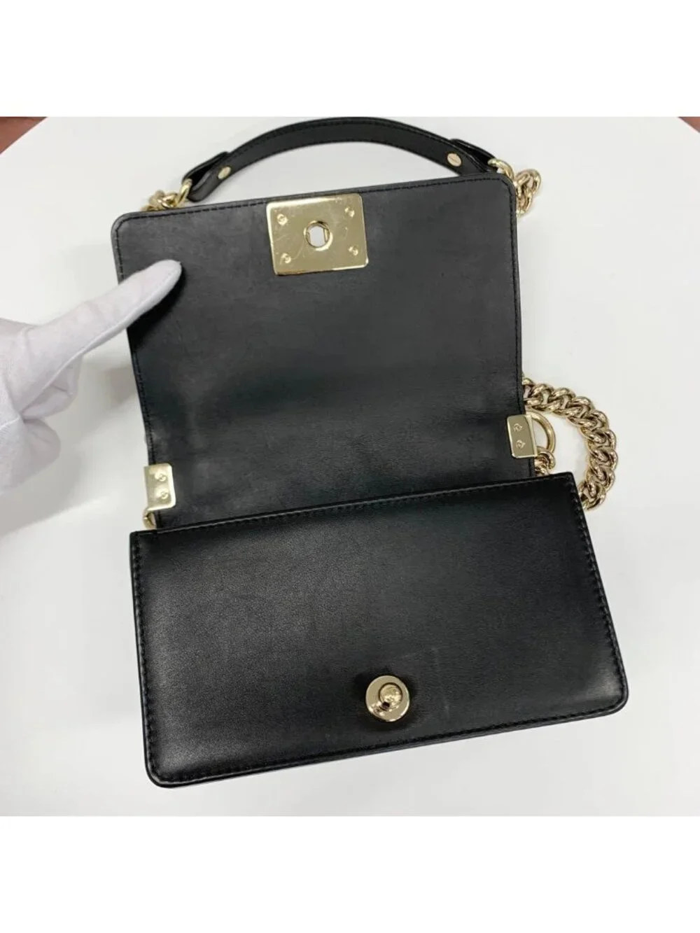 Chanel Boy 20 Quilted Lambskin Gunmetal Shoulder Bag